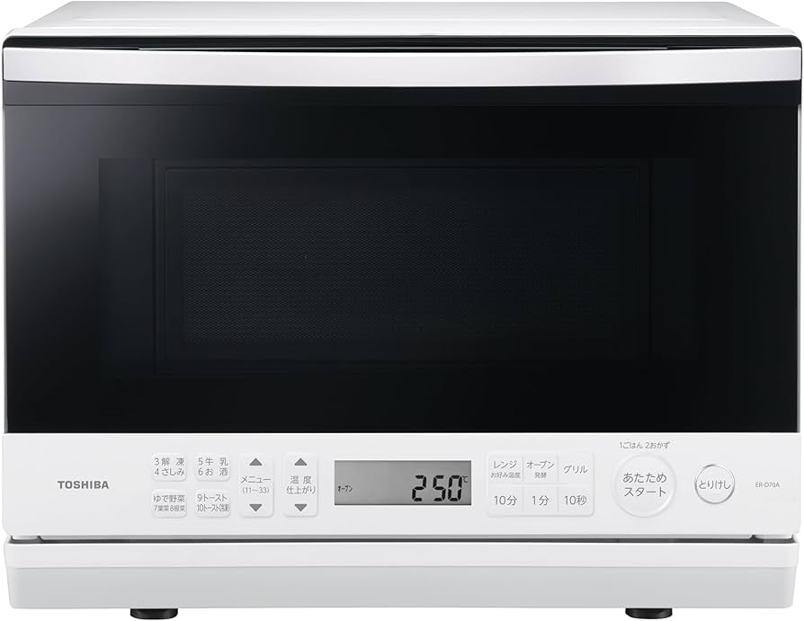Amazon.co.jp: TOSHIBA ER-D70A(W) Steam Oven Microwave, Stone Kiln