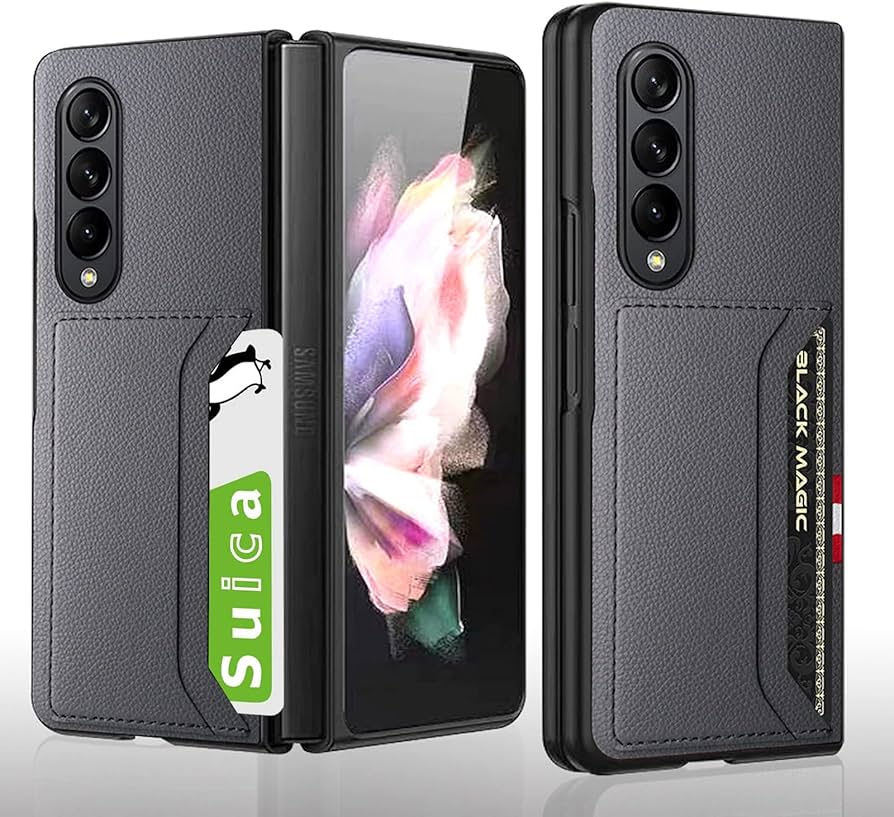 Amazon.co.jp: Galaxy Z Fold3 5G ケース カード収納 背面2枚