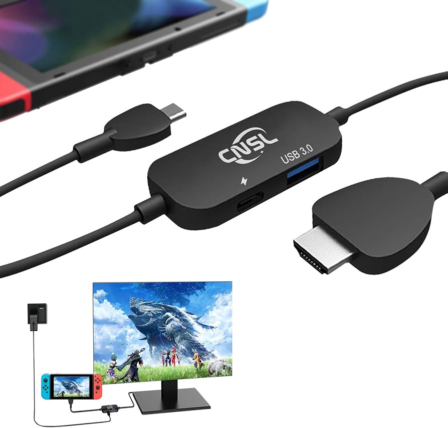 Amazon.co.jp: CNSL多機能ミニドック＆交換ケーブル スイッチドック取