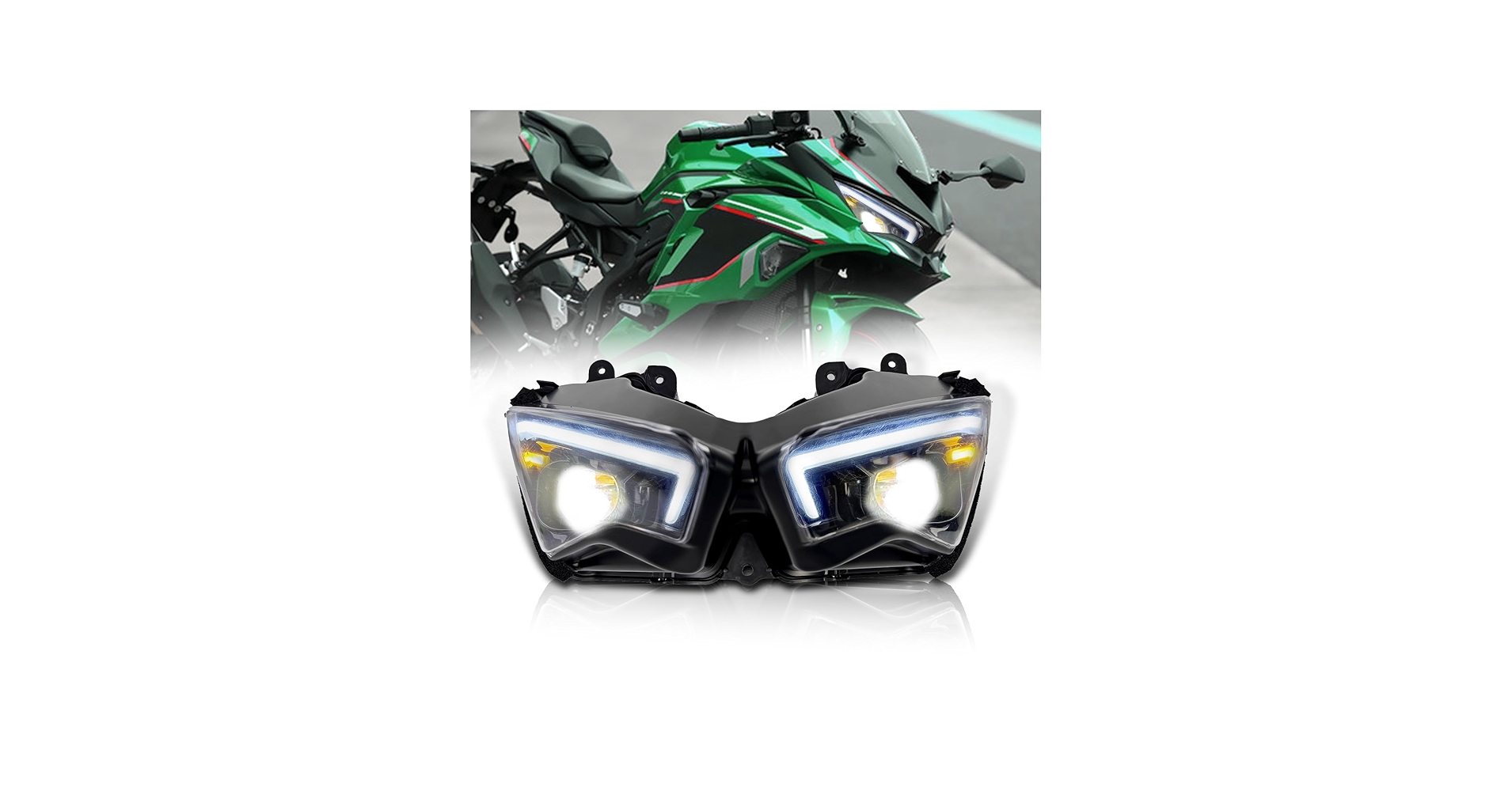 Amazon.co.jp: Culon Kawasaki Ninja 400/650/250/zx4r ヘッドライト