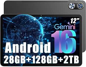 Amazon.com : 2026 New Android 16 Tablet 12 Inch , 28GB(8+20) RAM +
