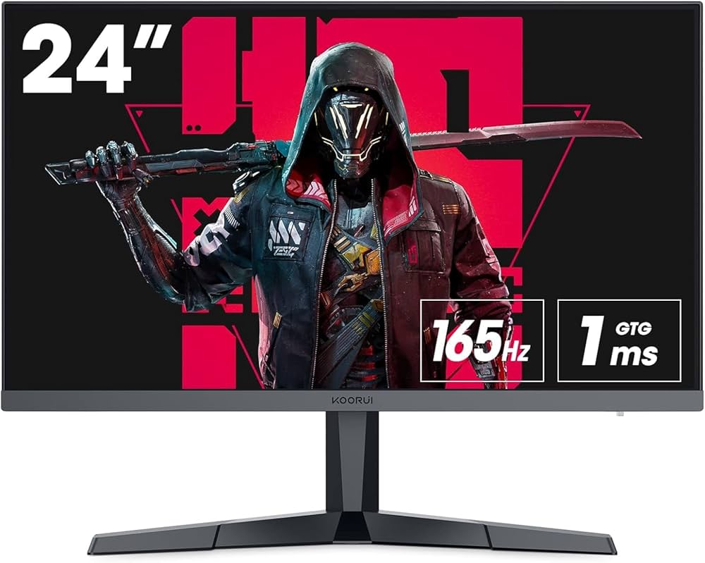 KOORUI 24E3 Gaming Monitor - 24 Inch, HDMI, 165Hz, 1080p, 1ms