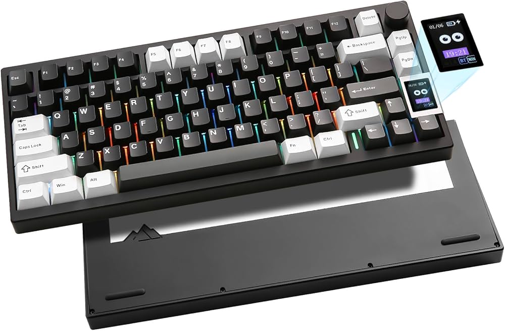 YUNZII AL80 Wireless Mechanical Keyboard, Full Aluminum CNC, Smart
