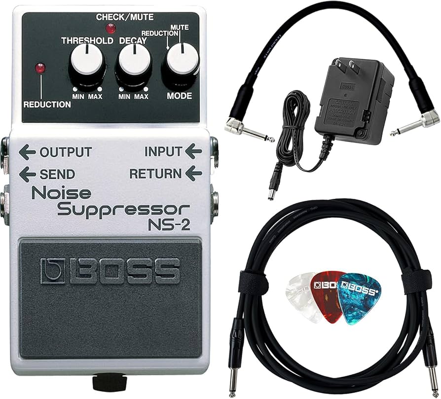 Amazon.com: Boss NS-2 Noise Suppressor Bundle with Gearlux Power