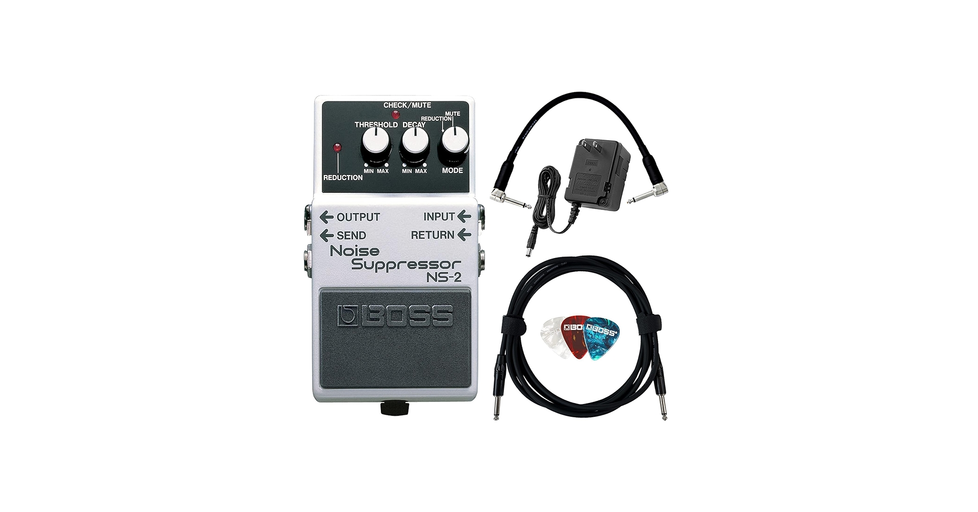 Amazon.com: Boss NS-2 Noise Suppressor Bundle with Gearlux Power