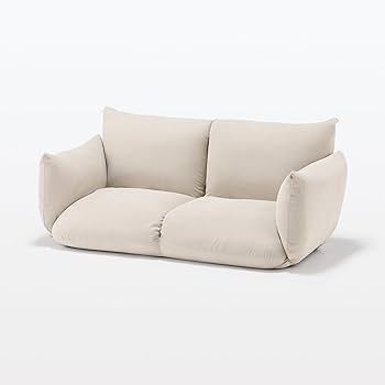 Amazon｜無印良品 リクライニングフロアソファ ベージュ 幅154～218