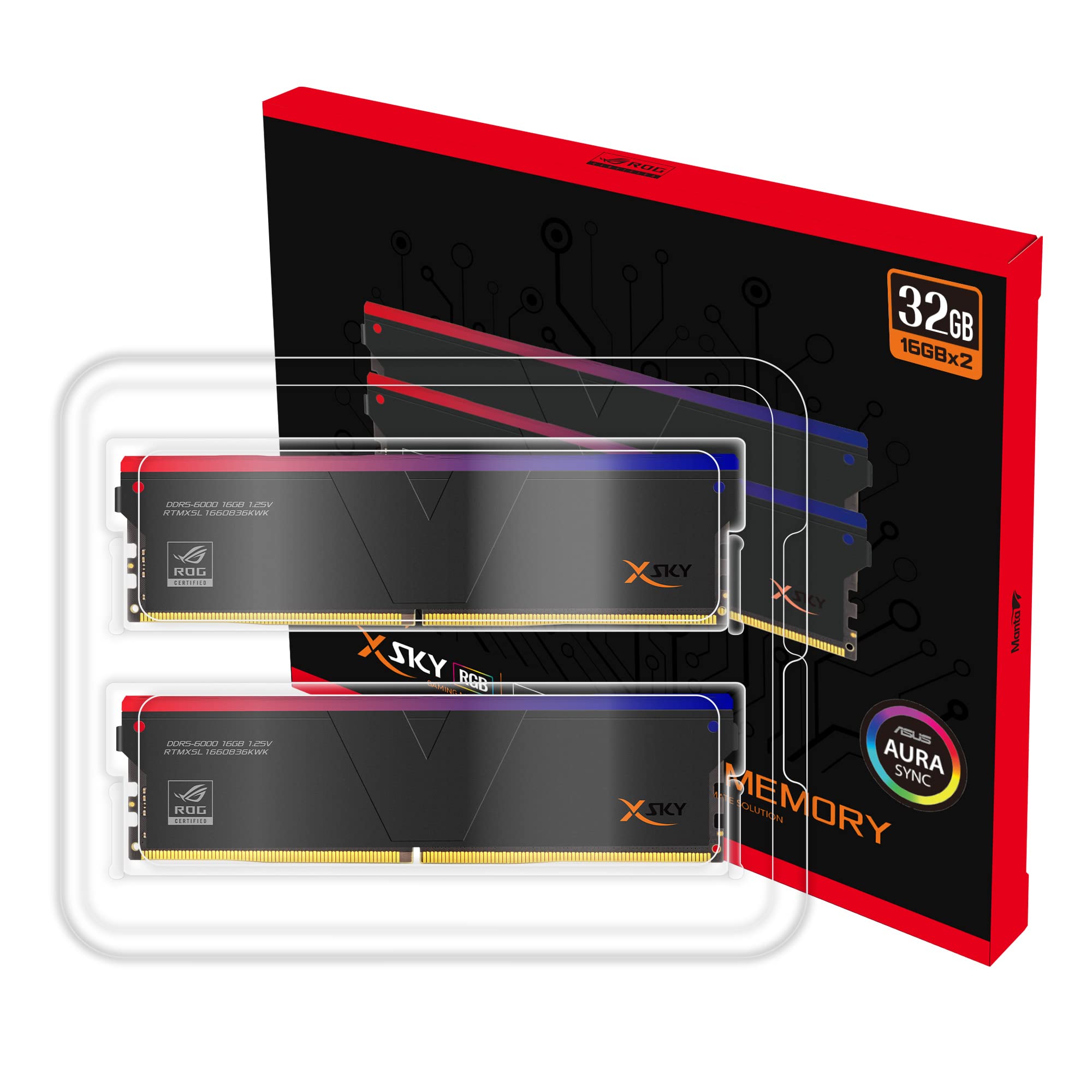 V-Color DDR5 XSky ROG Certified 32GB(16GBx2) 6000MHz 2Gx8 CL36