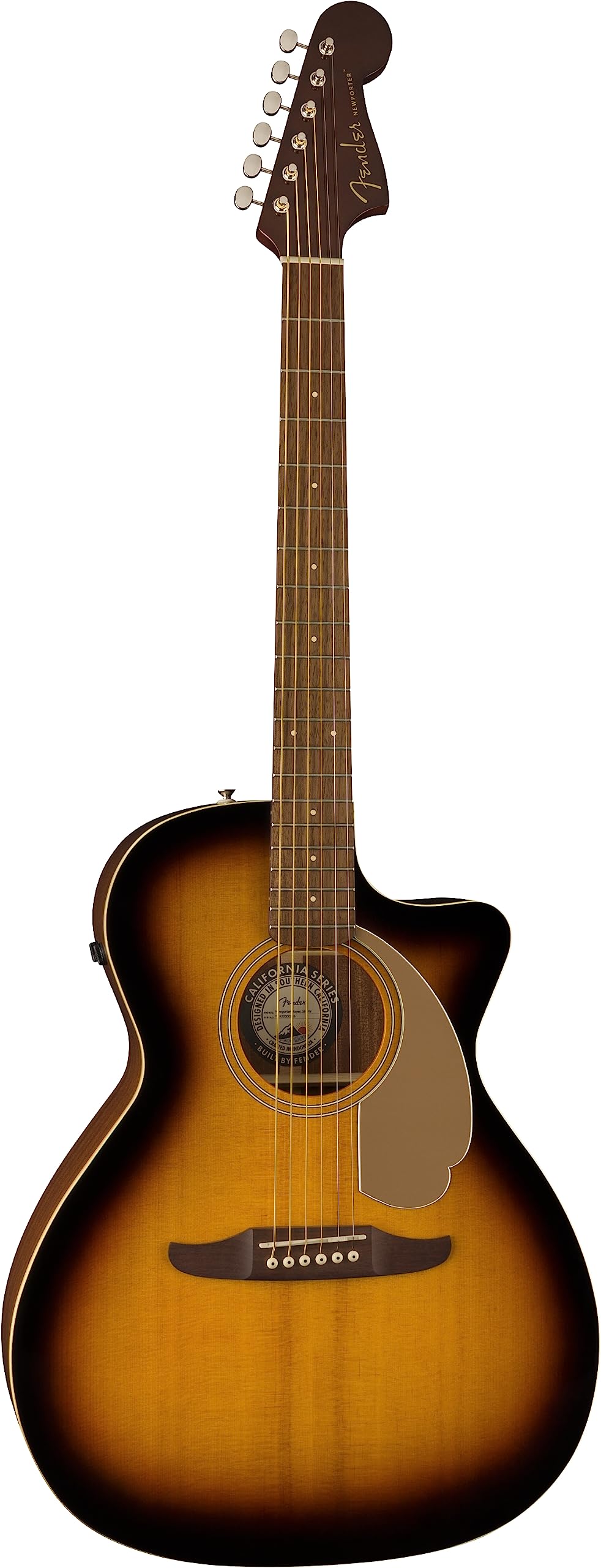 Amazon.com: Fender Newporter Player Acoustic Guitar, Sunburst