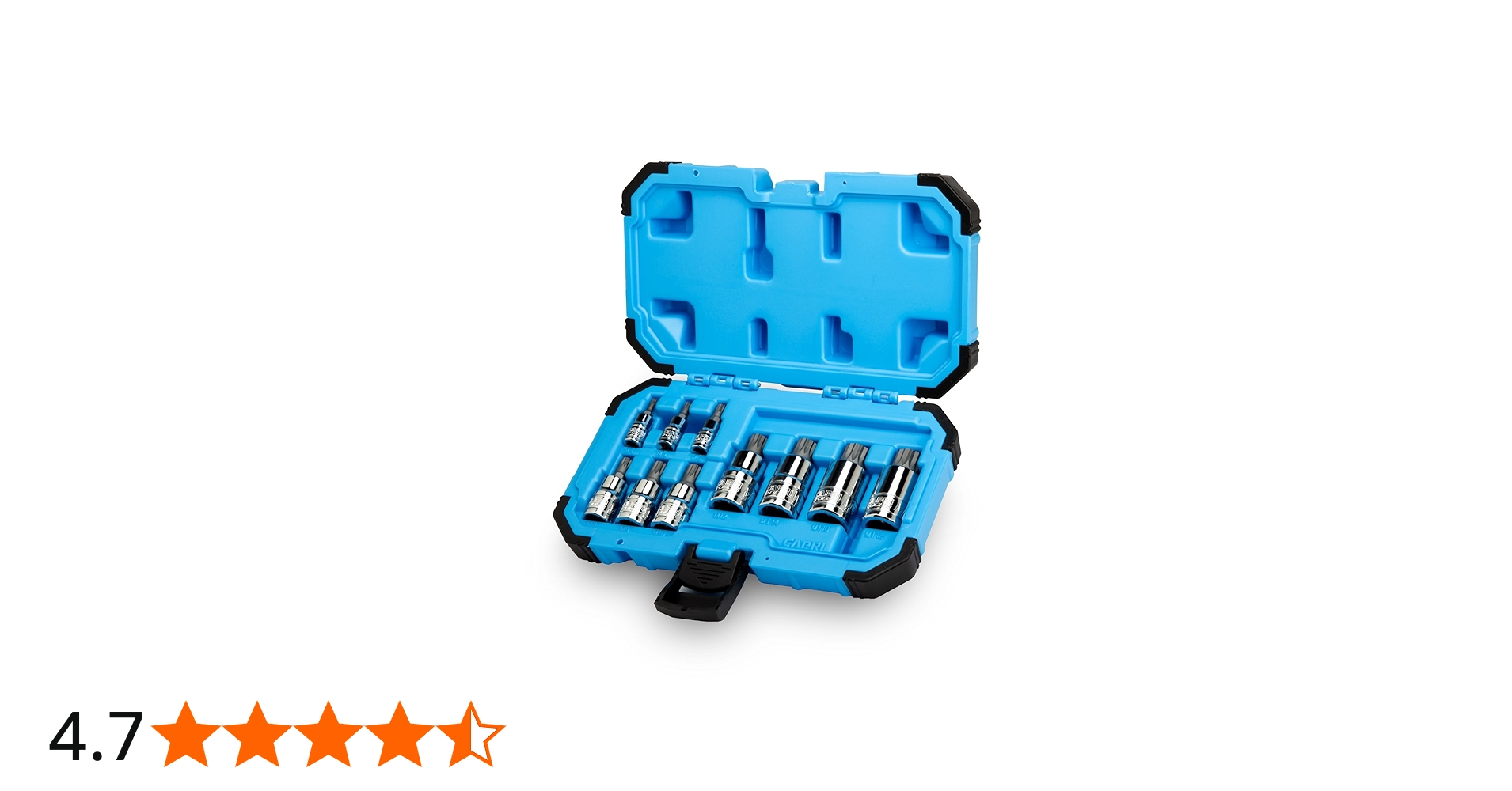 Capri Tools XZN Triple Square Spline Bit Socket Set, Metric, 10