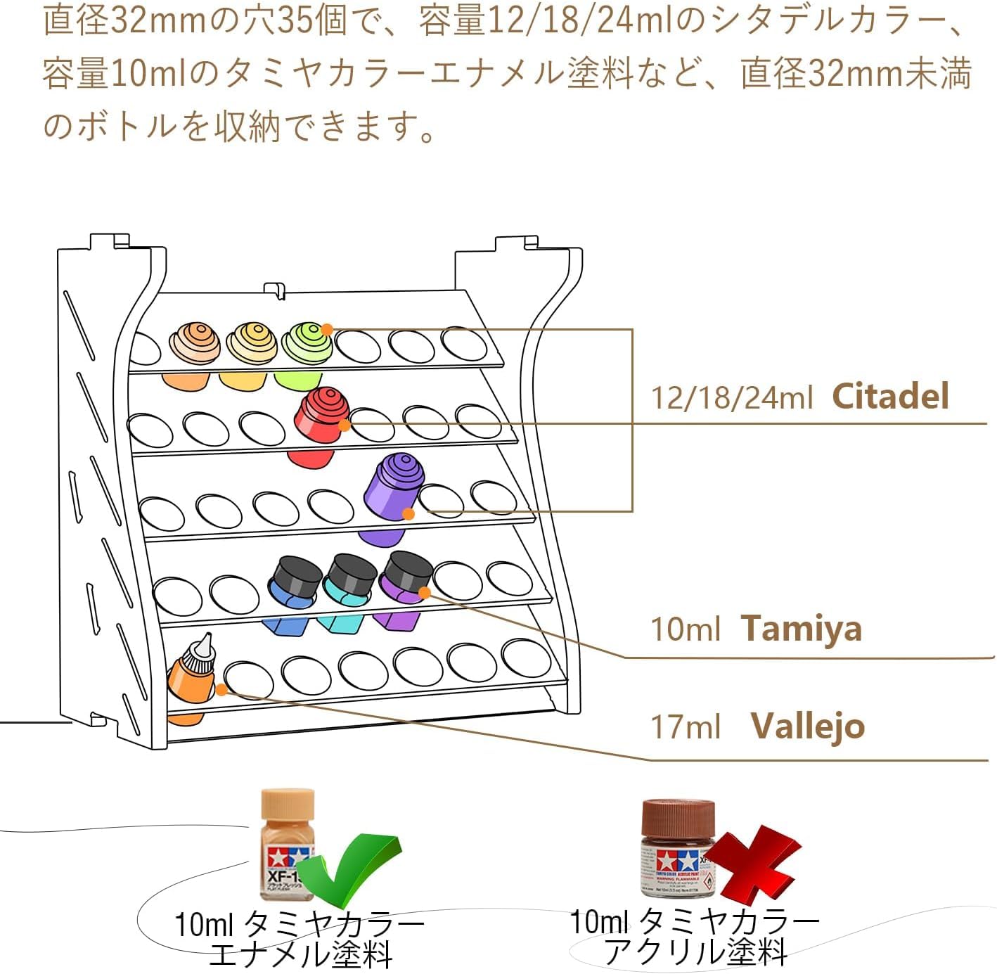 Amazon | プラモデル 工具 収納 ペイントラック MDF素材 塗料棚 塗料