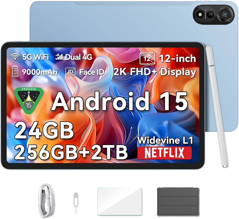 Amazon.co.jp: 【三年保証 4G通話 LTE対応 タブレット 12インチ 大画面