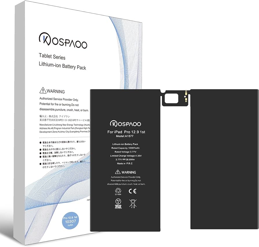Amazon.co.jp: KOSPAOO for iPad Pro 12.9 バッテリー 第1世代 互換