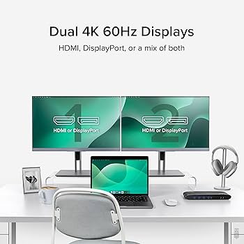 Amazon | Plugable USB 3.0 デュアル 4K ディスプレイ水平ドッキング