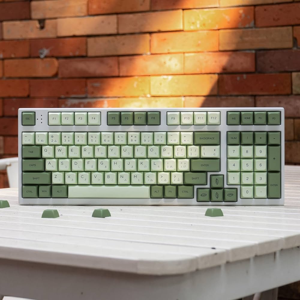 Amazon | mintcaps 抹茶グリーン PBT 日本語キーキャップ セット 126