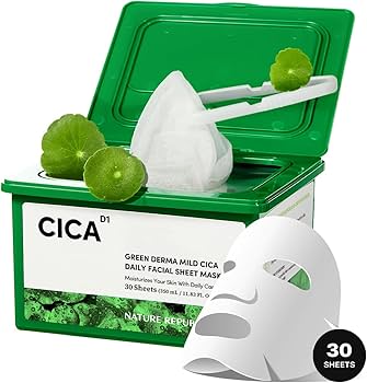Amazon.com : Nature Republic Cica Daily Face Mask (30 vegan sheets
