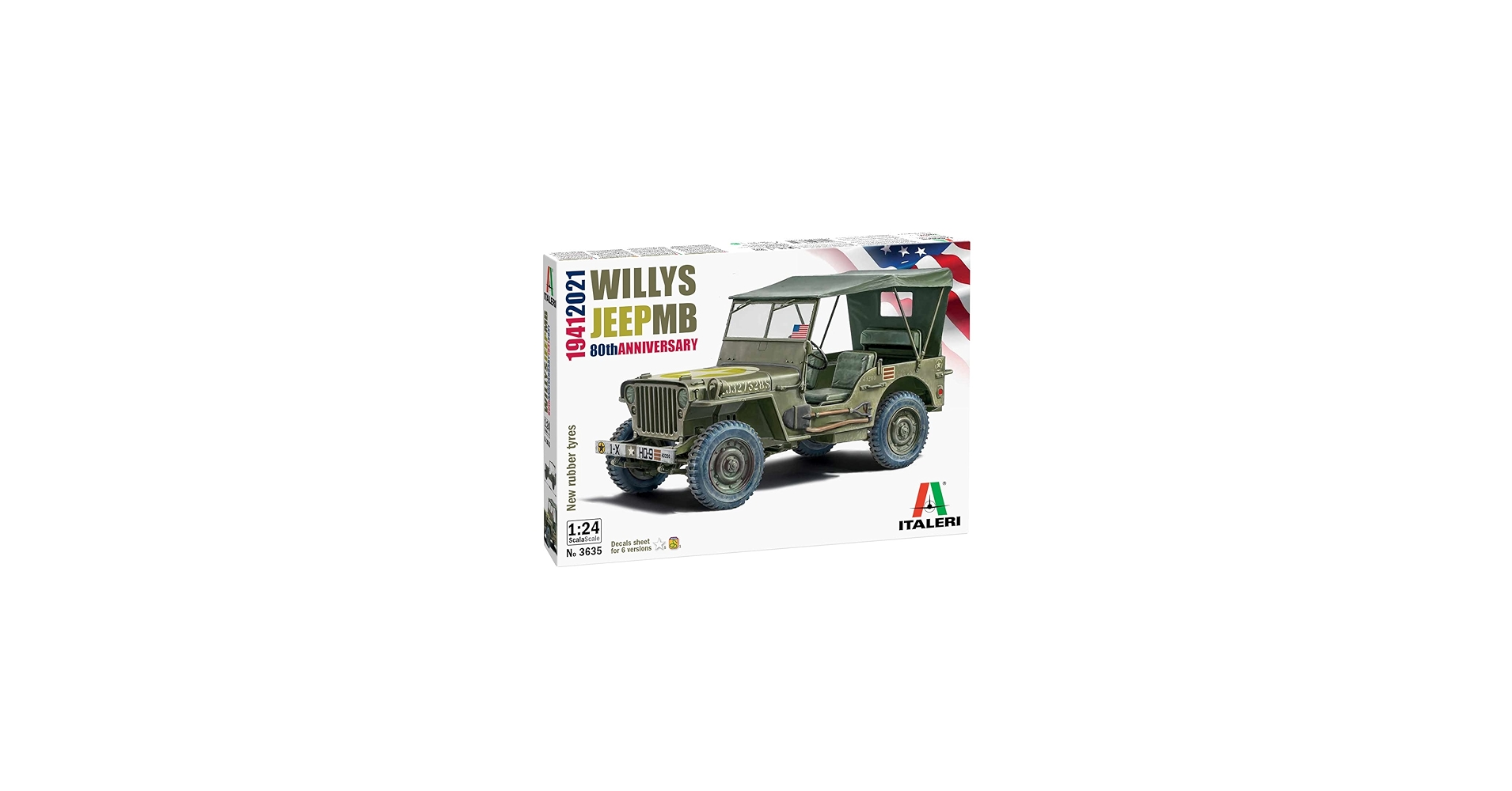 Amazon.com: 3635 Willys Jeep MB 80th Anniversary 1:24 Model Kit