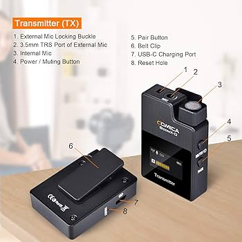 Amazon | ワイヤレス送信機 Comica BoomX-D TX 外付けマイク送信機