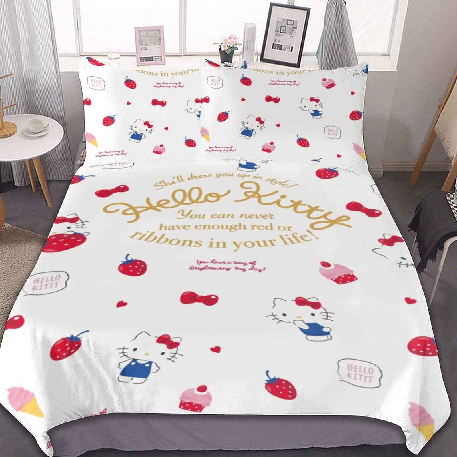 Amazon｜ハローキティ 布団カバー 3点セット シングル シングル 枕