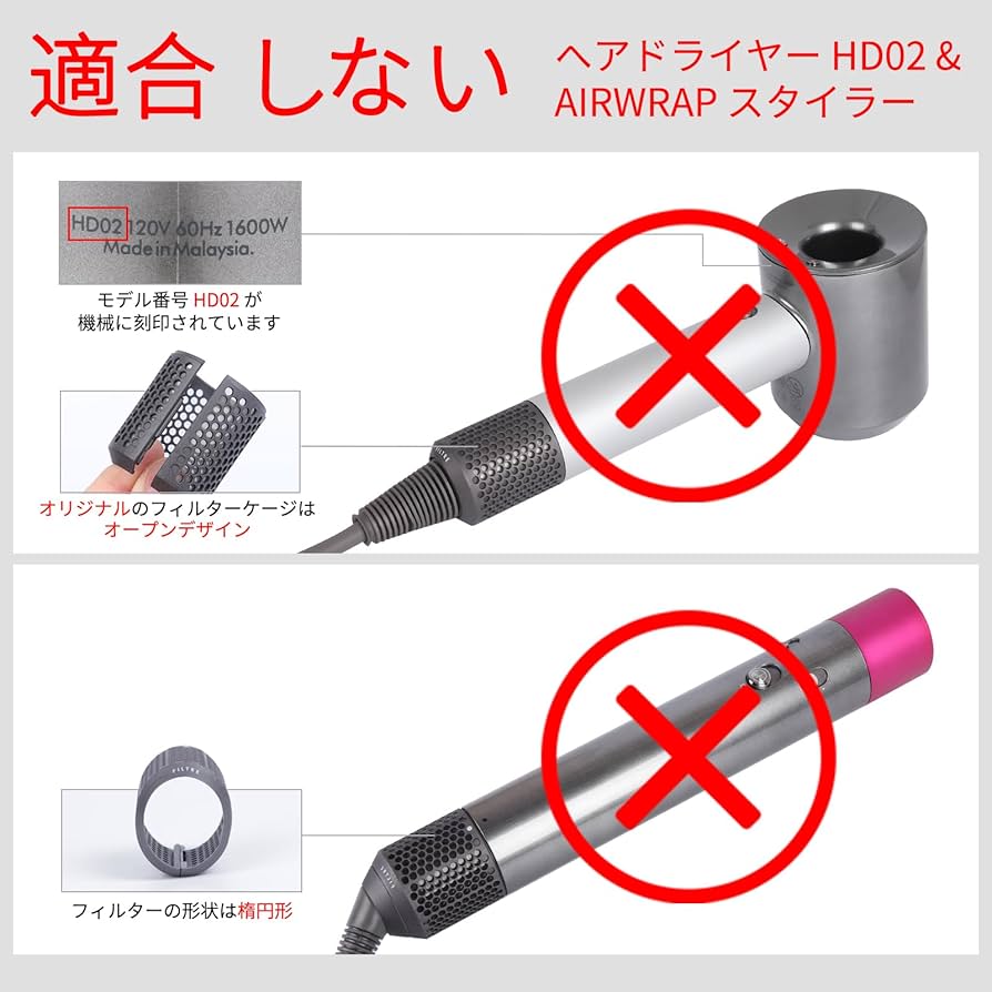 Amazon.co.jp: ヘアードライヤーフィルターをアップグレード交換用