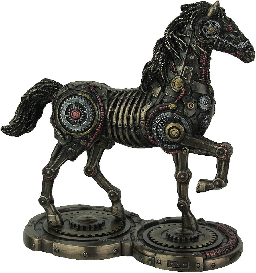 Amazon.co.jp: ヴェロネーゼデザイン 9 1/2インチ スチームパンク 馬