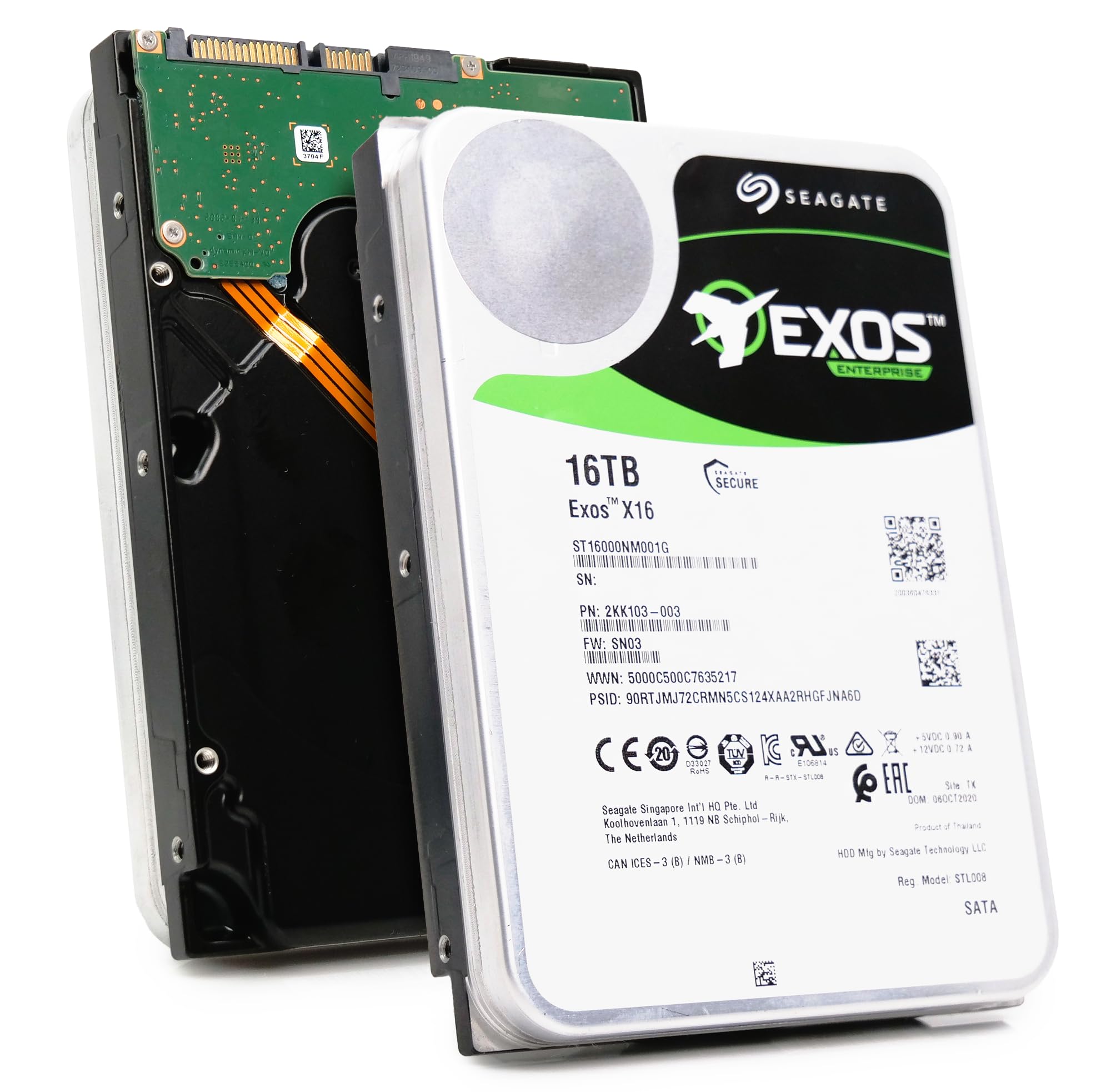 Amazon.com: Seagate 16TB HDD Exos X16 7200 RPM 512e/4Kn SATA 6Gb/s