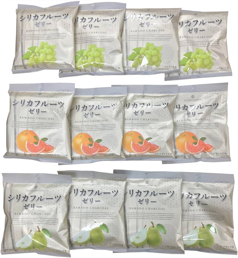 Amazon.co.jp: 若翔 シリカフルーツゼリー 3味アソートセット 80g×12袋