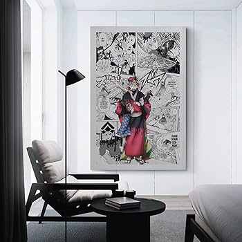 Amazon.co.jp: 鬼滅の刃コミックポスター - 童磨 キャンバス 芸術 壁