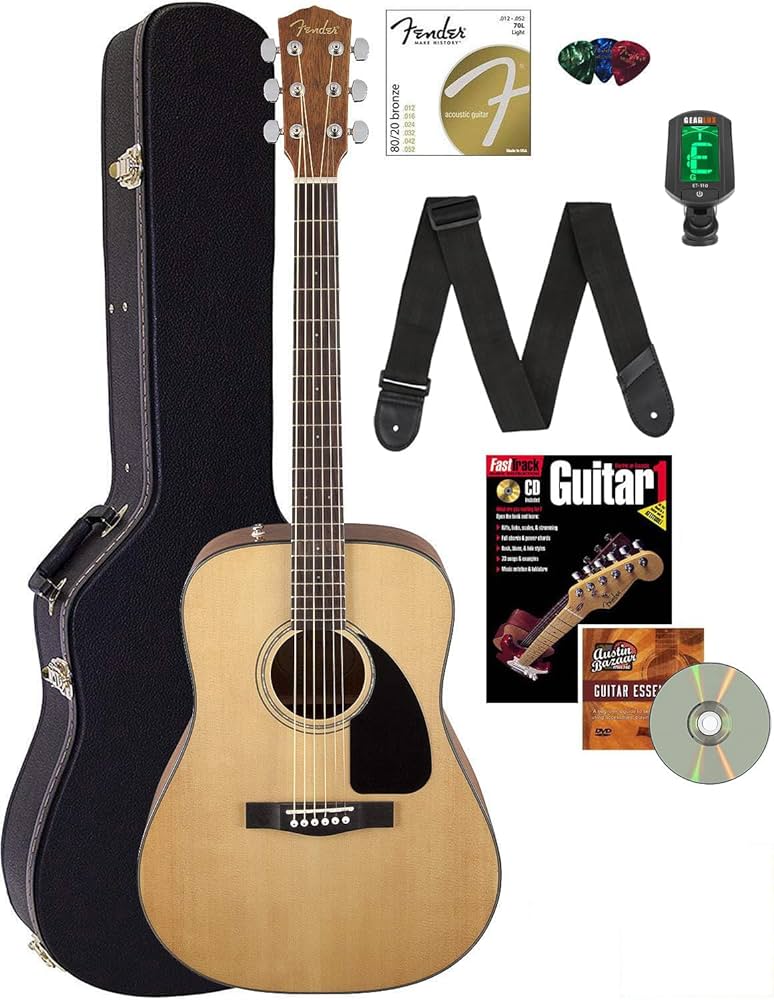 Amazon.com: Fender CD-60 Dreadnought Acoustic Guitar - Natural