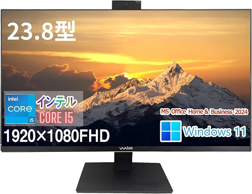Amazon.co.jp: 【MS Office H&B 2024】wajun 狭額縁一体型PC XS24D