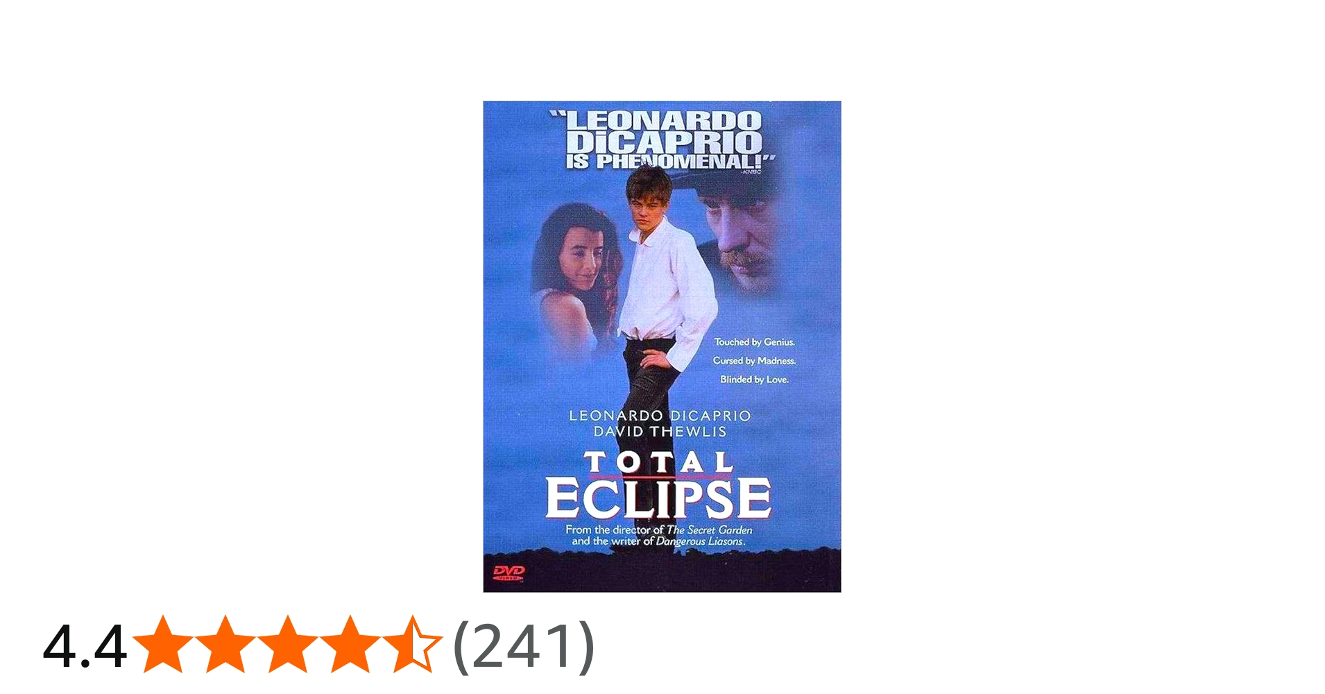 Amazon.co.jp: Total Eclipse (1995) / 太陽と月に背いて 北米版DVD