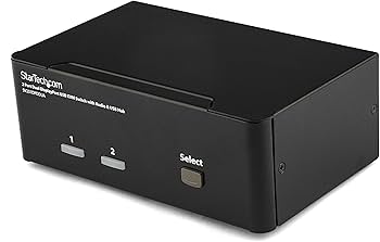 Amazon.com: StarTech.com Dual Monitor DisplayPort KVM Switch - 2