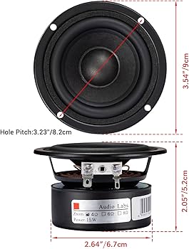 Amazon.co.jp: Facmogu 3インチ ツイータースピーカー HiFiフルレンジ