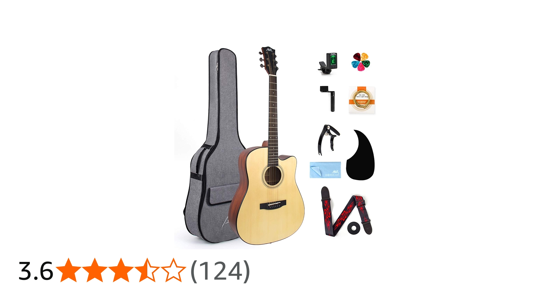 Amazon | AKLOT アコースティックギター, スプルース製ギター 40インチ