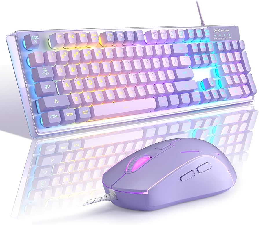 Amazon | ゲーミングキーボードとマウスのコンボ、K1 RGB LEDバック