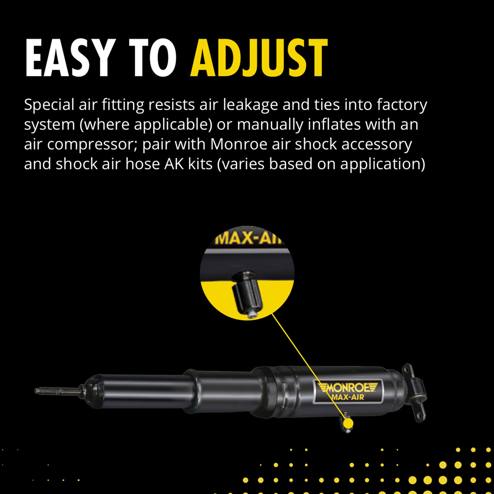 Amazon | Monroe Max-Air MA836 エアアジャスタブルエアショック
