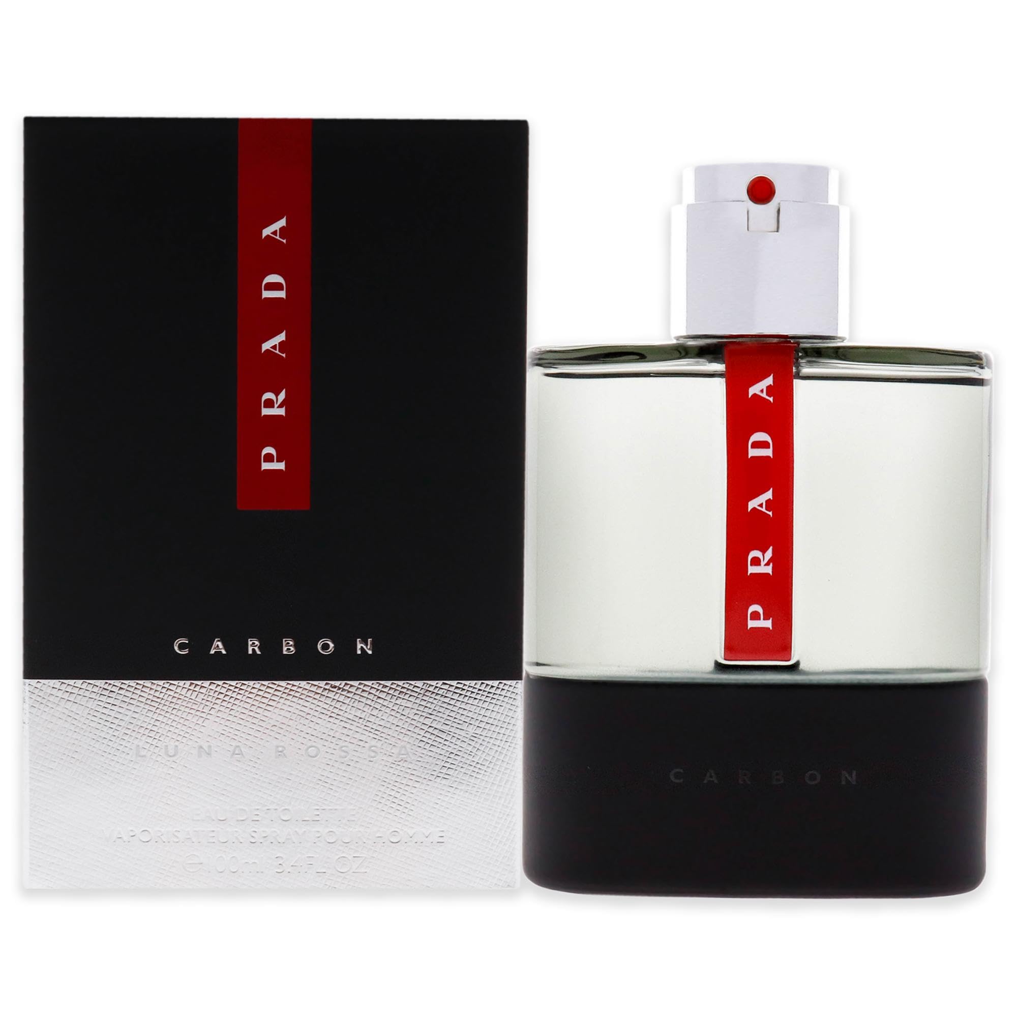 Amazon.com : Prada Luna Rossa Carbon Eau De Toilette Spray 100Ml