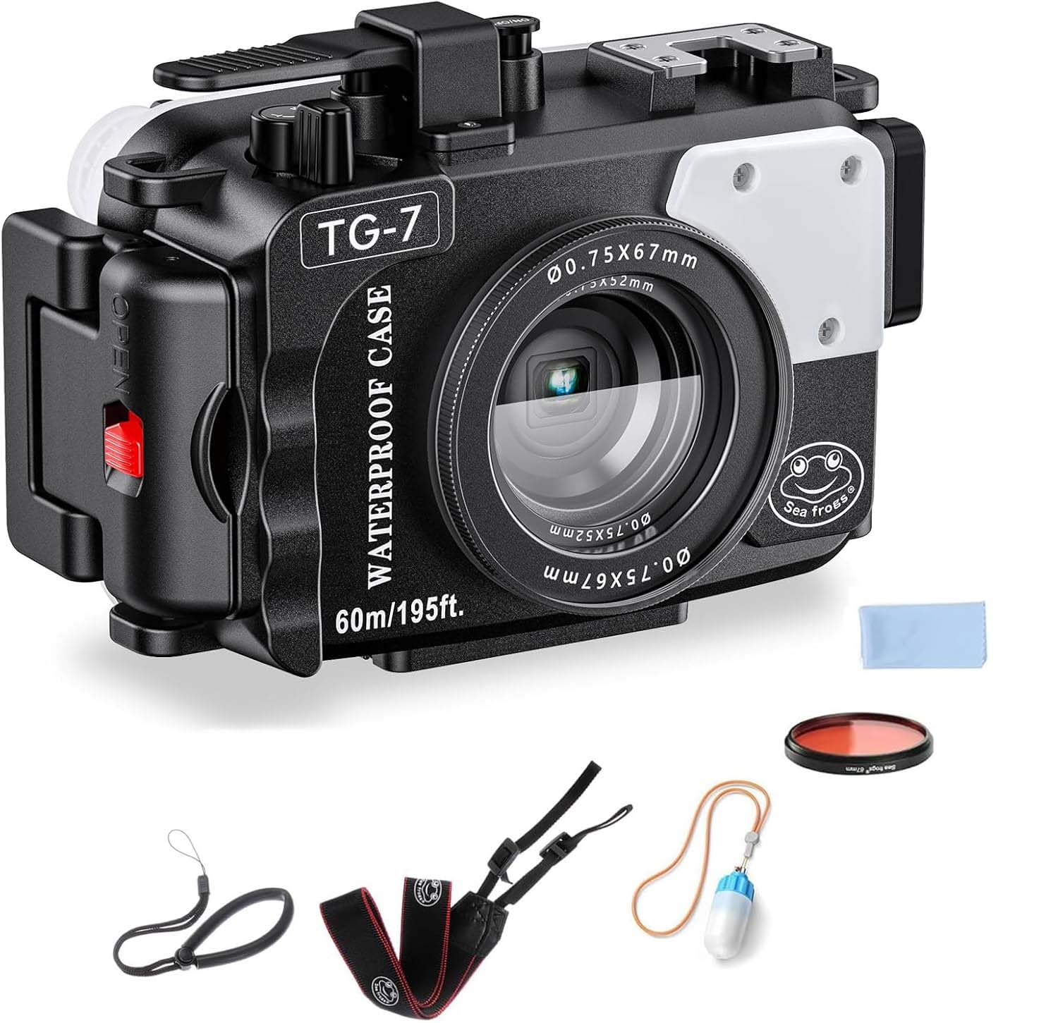 Amazon.com: Seafrogs 60m/195ft Underwater Camera Housing for