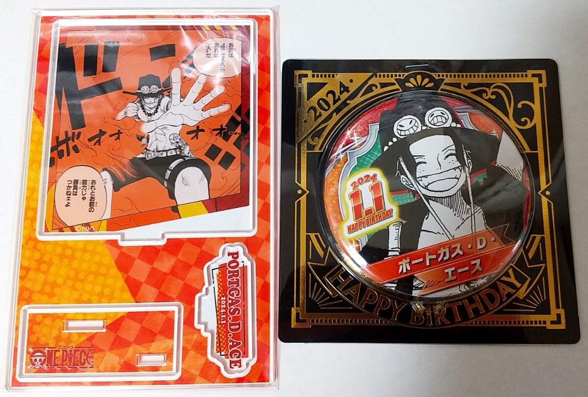 ワンピース トンガリ缶バッジ エース ONE PIECE】バースデイ缶バッジ