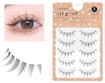 Amazon | LASHIDOLつけまつげ ナチュラル 透明軸 束感 まつ毛 手作り
