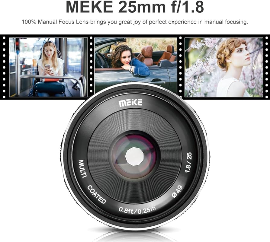 Meike MK 25mm F1.8 Lente angular de grande abertura - Lente de