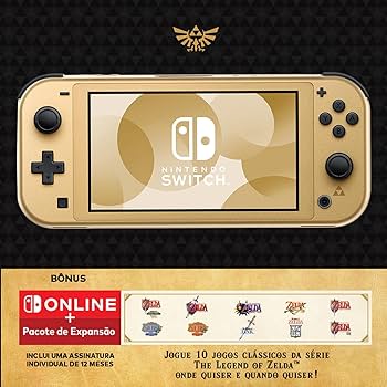 Nintendo, Console, Switch Lite Hyrule Edition com Pacote de