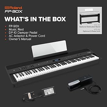 Amazon | Roland ポータブルピアノ FP-90X-BK ブラック スピーカー内蔵