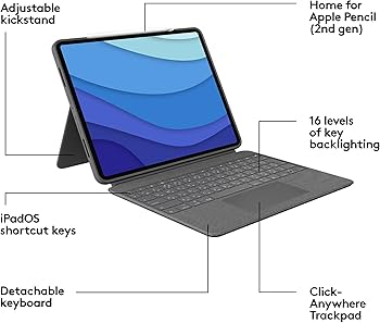 Amazon.com: Logitech Combo Touch iPad Pro 12.9-inch (5th, 6th gen