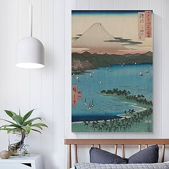 Amazon.co.jp: 歌川廣重 浮世絵大隅-桜島の桜島火山ポスター アート