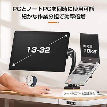 Amazon.co.jp: GTPlayer モニターアーム デュアル 2画面 補強プレート