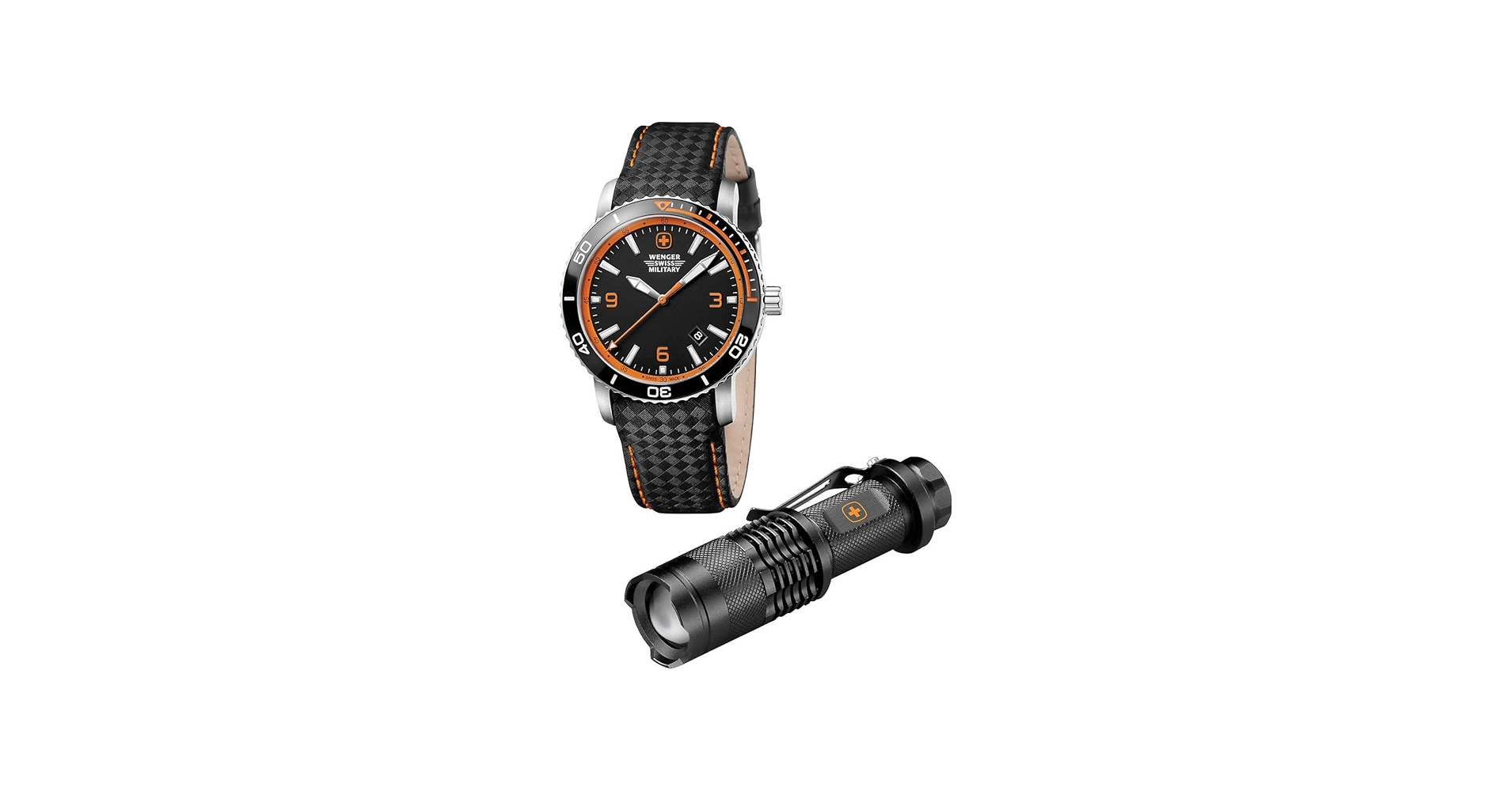 Amazon.com: Wenger Roadster Mens Watch/LED Flashlight Set