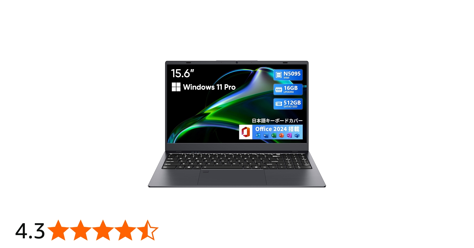 Amazon.co.jp: UOWAMOU ノートパソコン 15.6インチOffice 2024搭載