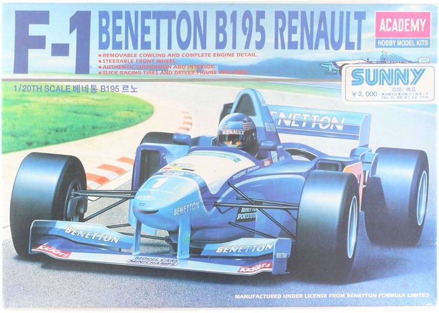 Amazon | アカデミー 1/20 ベネトン B195 ルノー F1 | プラモデル 通販