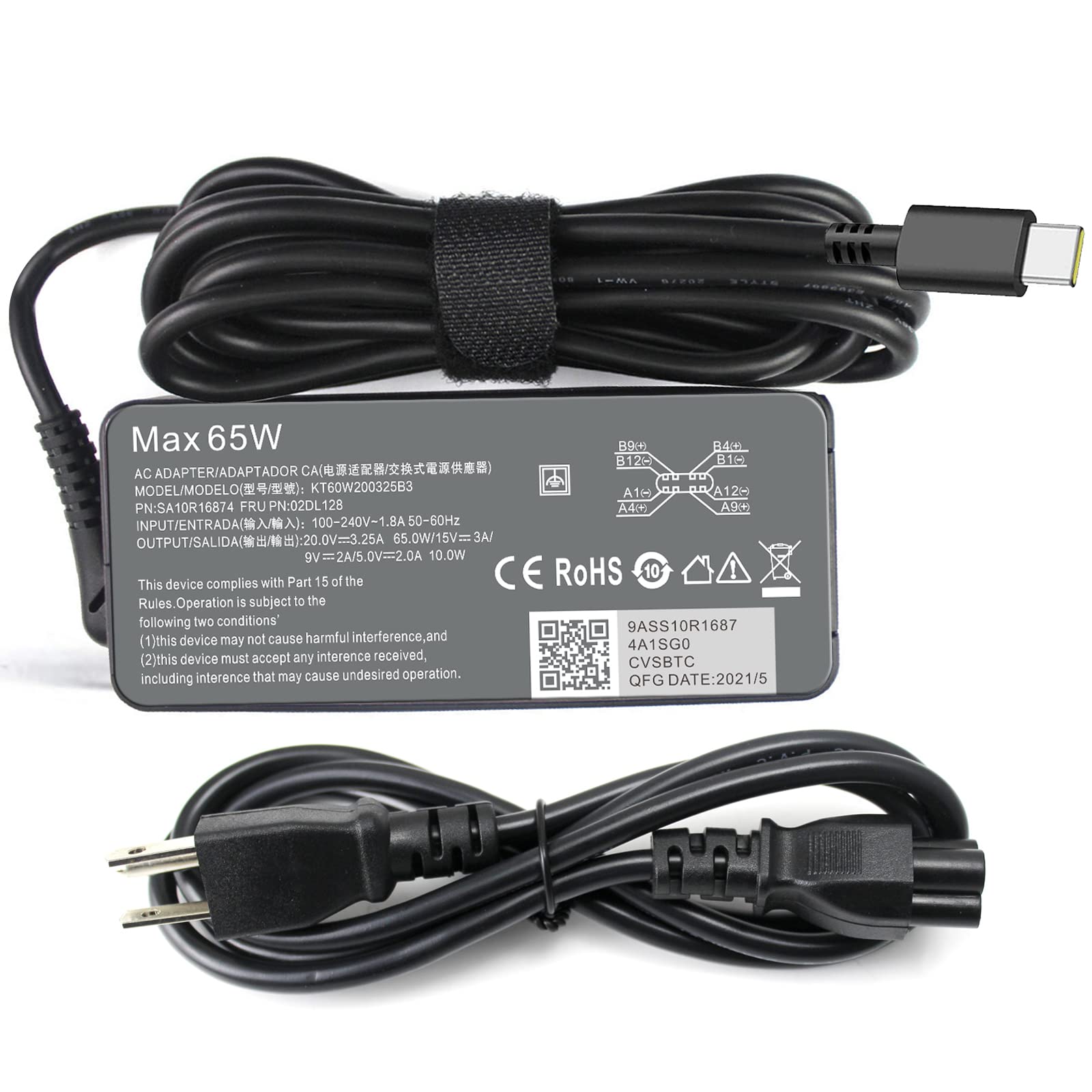 Amazon.com: 65W Type C USB-C Charger for Lenovo Chromebook 100e