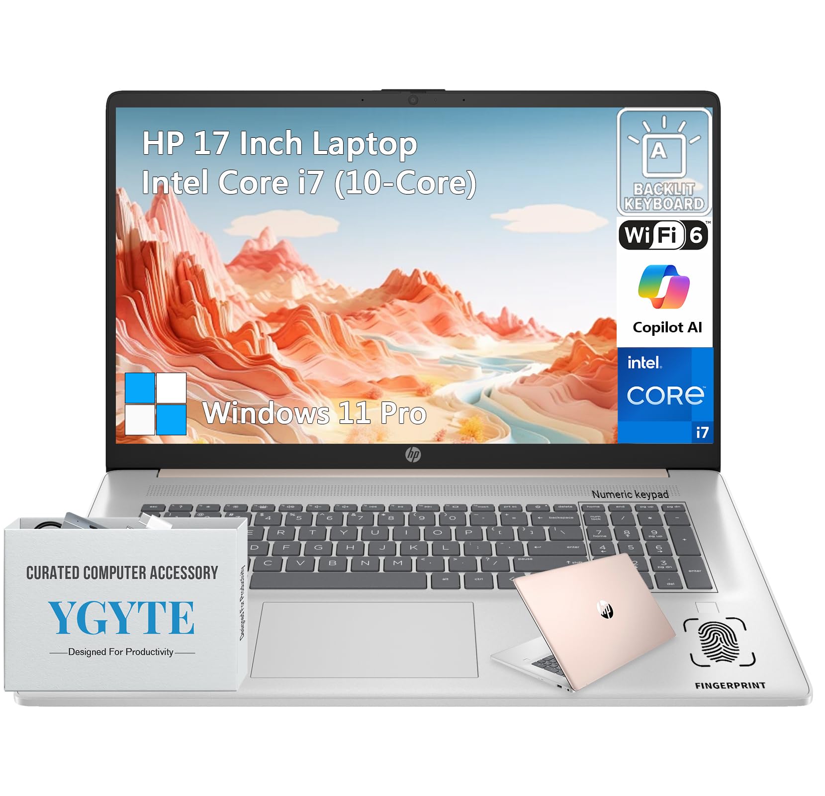 Amazon.com: HP 17 Inch Touchscreen Laptop Computer, 17.3 HD+ Touch